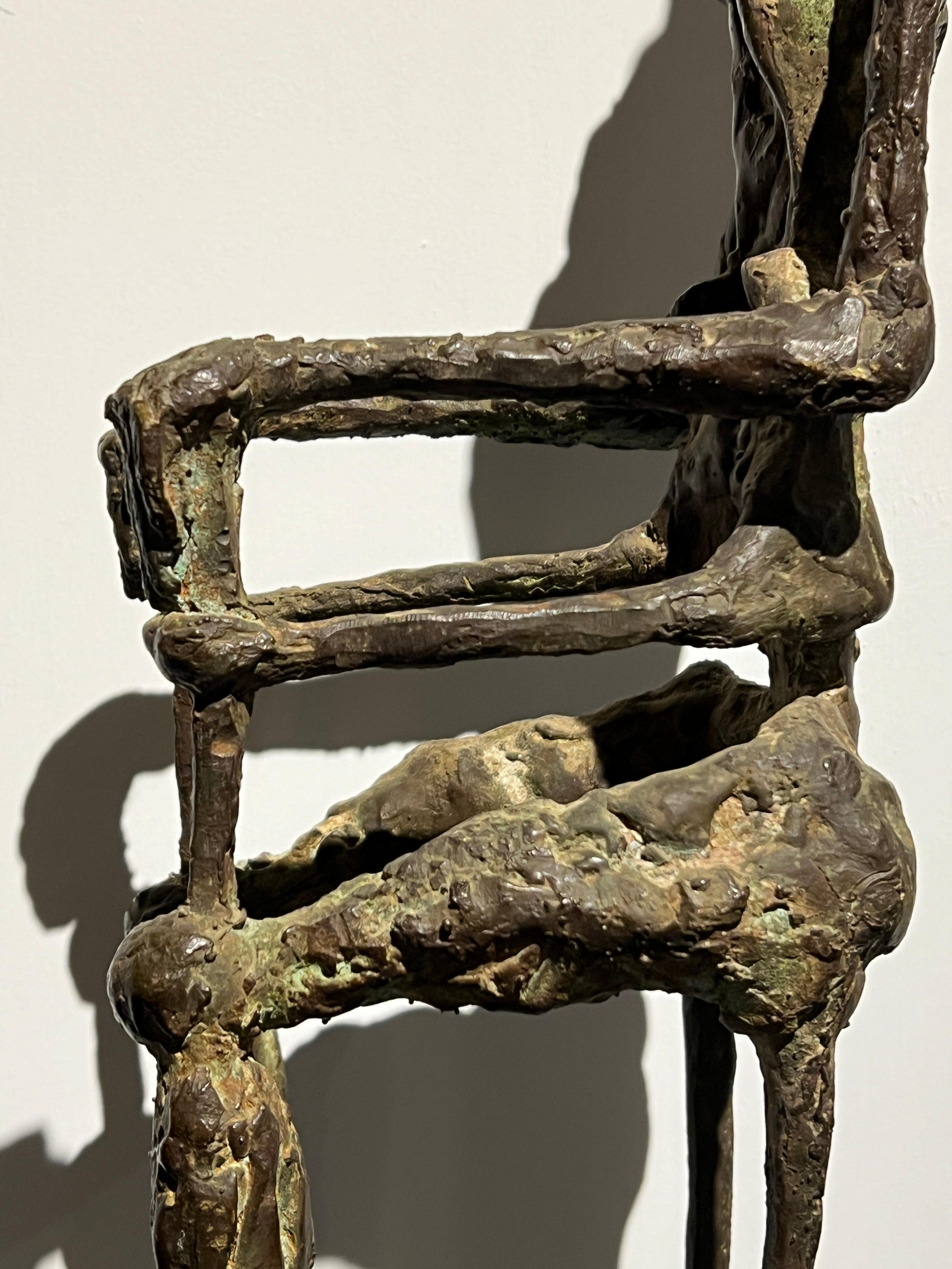 20th Century Mid-Century brutalist abstract Bronze Sculpture, style of Giacometti & Miro