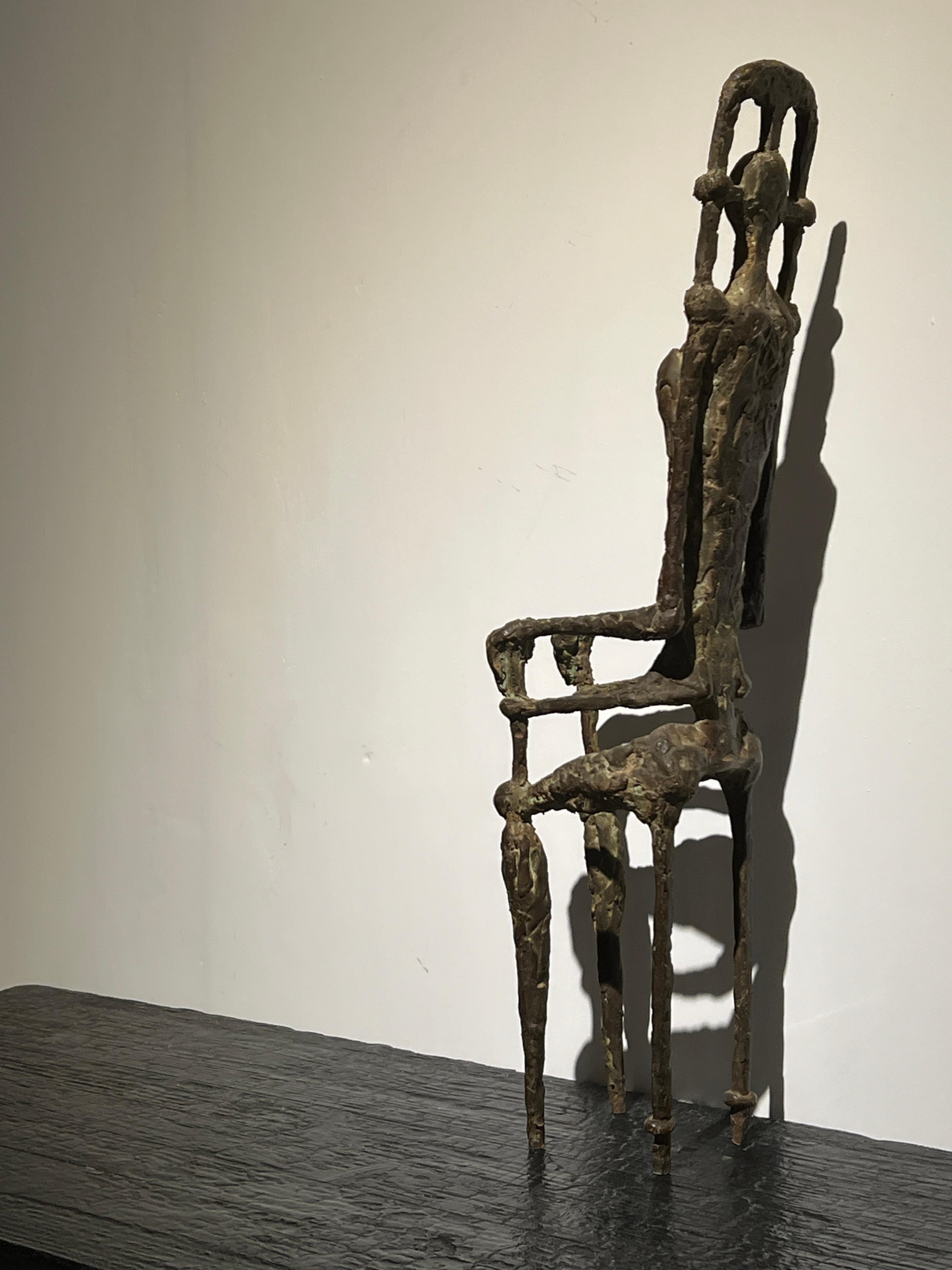 Mid-Century brutalist abstract Bronze Sculpture, style of Giacometti & Miro 1