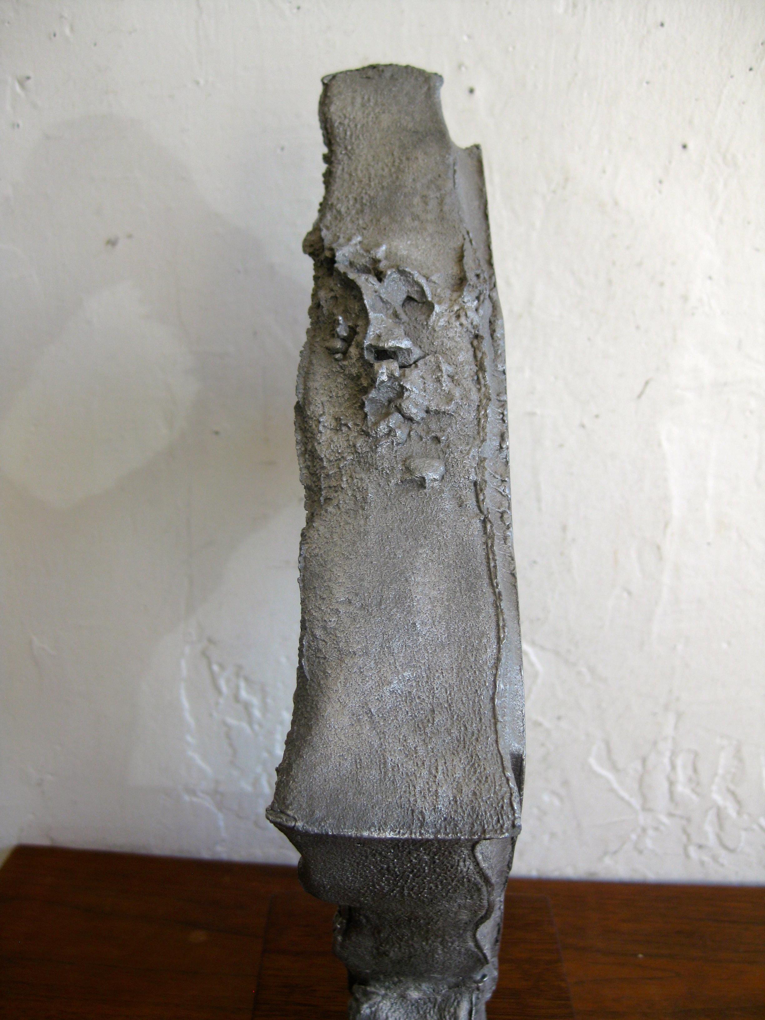 20th Century Midcentury Brutalist Abstract Cast Aluminum Sculpture Manner of Donald Drumm For Sale