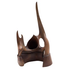 Mid-Century Brutalist Architecture Wood Futuristic Sculpture