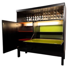 Meuble de bar brutaliste du milieu du siècle par Jean Batenburg, 1970