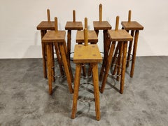 Midcentury Brutalist Bar Stools, 1950s