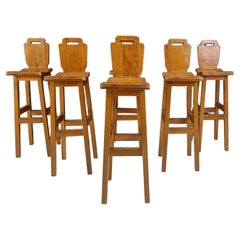 Mid century brutalist bar stools, 1960s