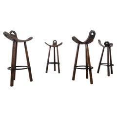 Mid century brutalist bar stools, 1960s - set of 4