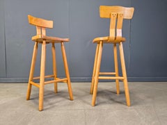 Mid century brutalist bar stools, 1960s - set of 6