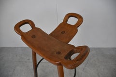Tabourets de bar brutalistes du milieu du sicle, lot de 2, annes 1960