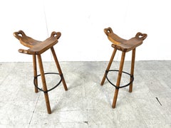 Mid century brutalist bar stools - set of 2, 1960s
