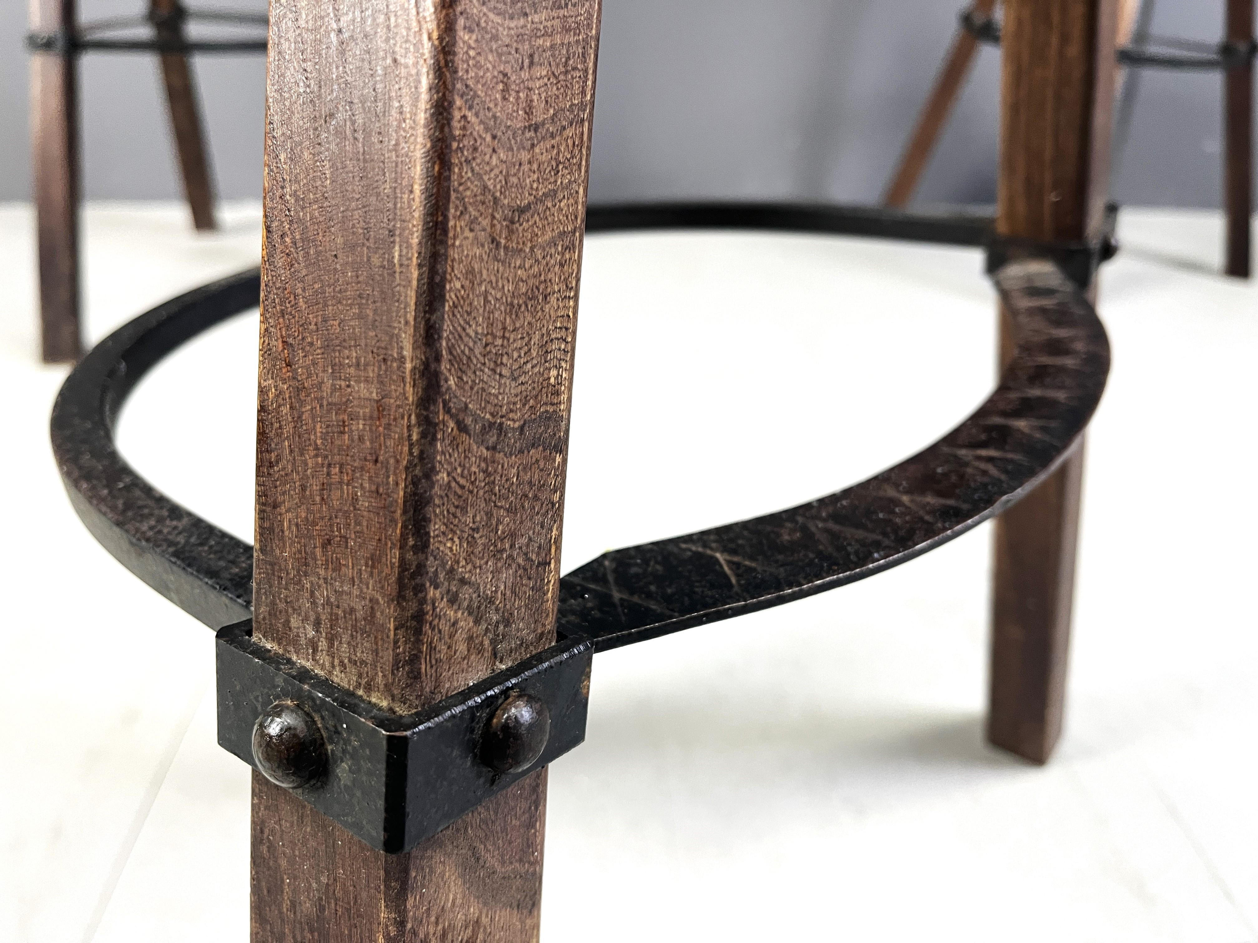Mid century brutalist bar stools - set of 4, 1960s 5