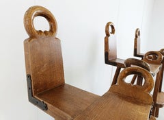 Mid century brutalist bar stools - set of 4, 1960s