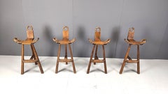 Tabourets de bar brutalistes du milieu du siècle dernier - ensemble de 4, 1960