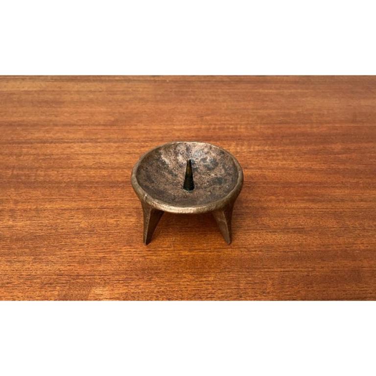 Mid-Century Brutalist Bronze Candleholder, 1960s For Sale 5