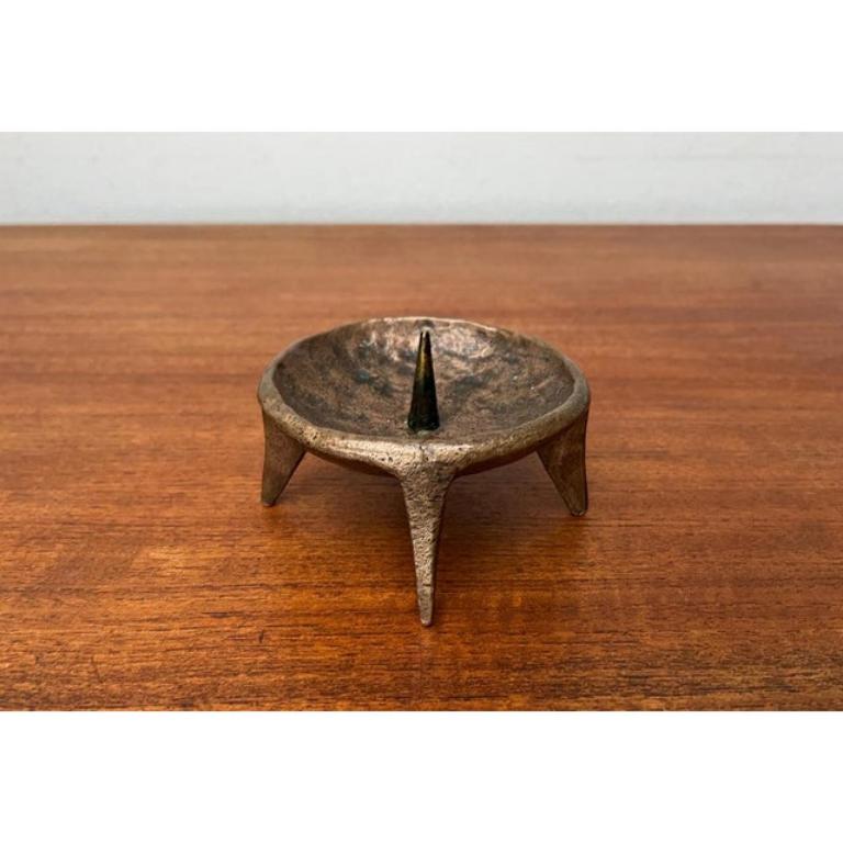 Mid-Century Brutalist Bronze Candleholder, 1960s For Sale 6