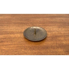 Portacandele in bronzo brutalista di metà secolo, anni '60