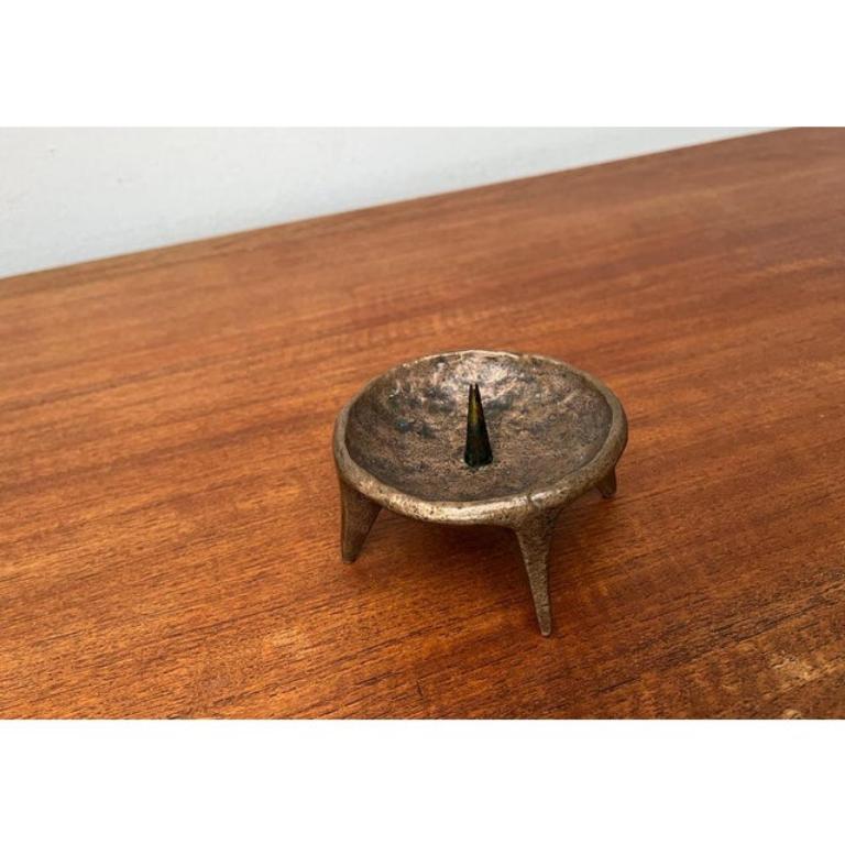 Mid-Century Modern Mid-Century Brutalist Bronze Candleholder, 1960s For Sale