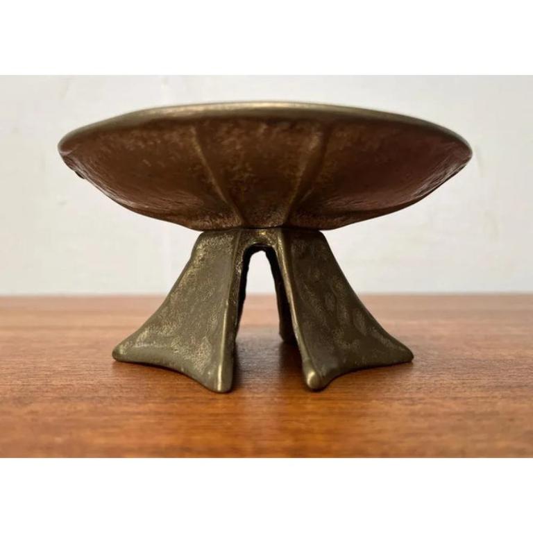 Mid-Century Brutalist Bronze Candleholder, 1960s In Excellent Condition For Sale In Hamburg, DE
