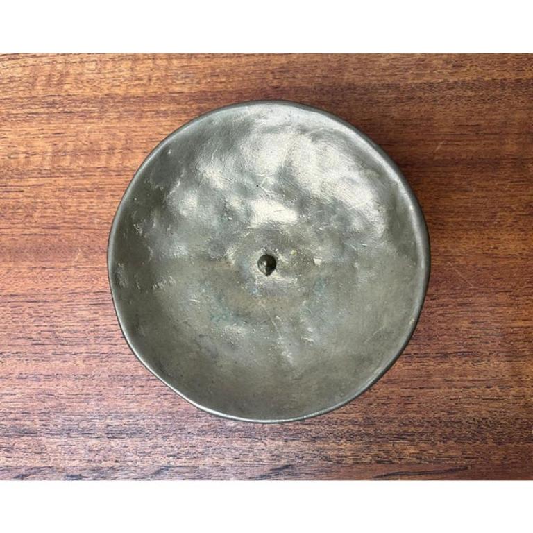 20th Century Mid-Century Brutalist Bronze Candleholder, 1960s For Sale