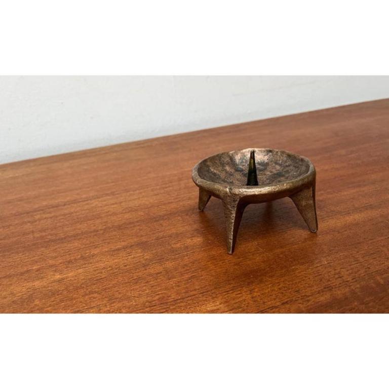 Mid-Century Brutalist Bronze Candleholder, 1960s For Sale 1
