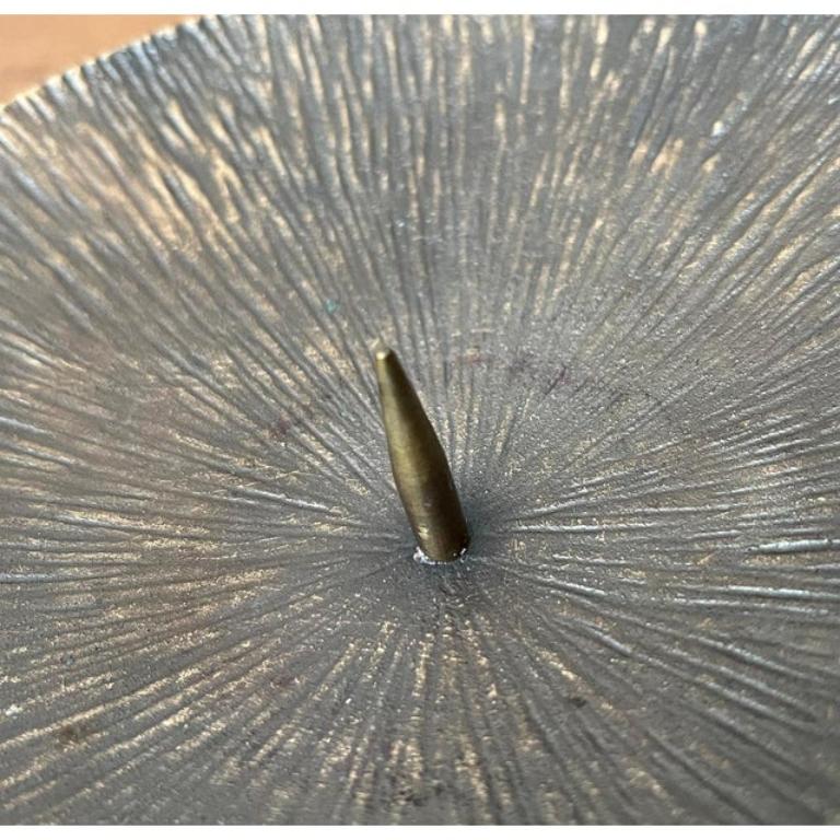 Metal Mid-Century Brutalist Bronze Candleholder 1960s For Sale