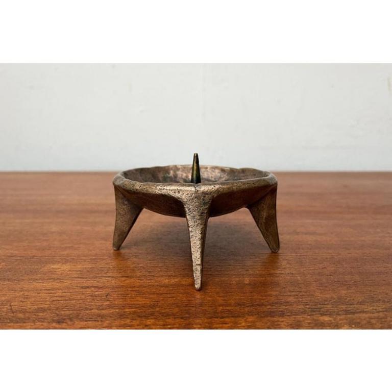 Mid-Century Brutalist Bronze Candleholder, 1960s For Sale 2