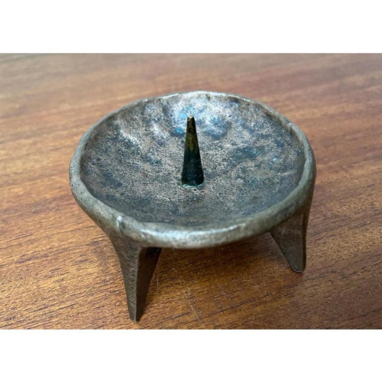 Mid-Century Brutalist Bronze Candleholder, 1960s For Sale 3