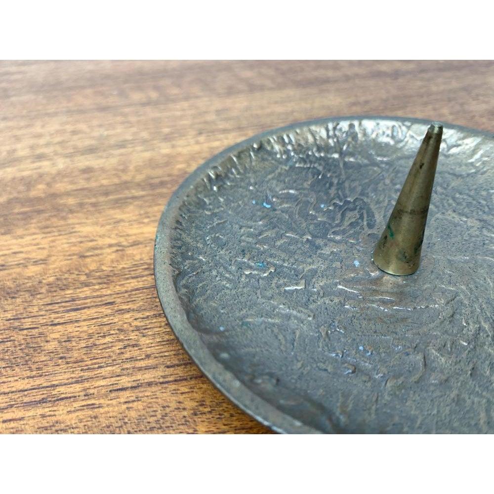 Mid-Century Brutalist Bronze Candleholder, 1960s For Sale 3