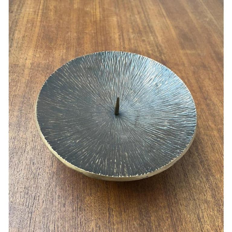 Mid-Century Brutalist Bronze Candleholder 1960s For Sale 2
