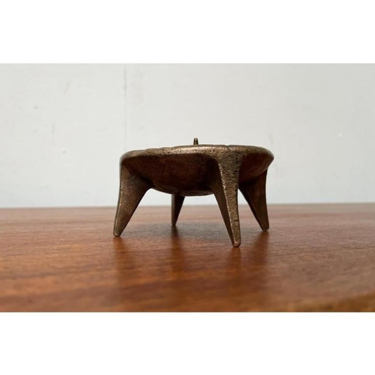 Mid-Century Brutalist Bronze Candleholder, 1960s For Sale 4
