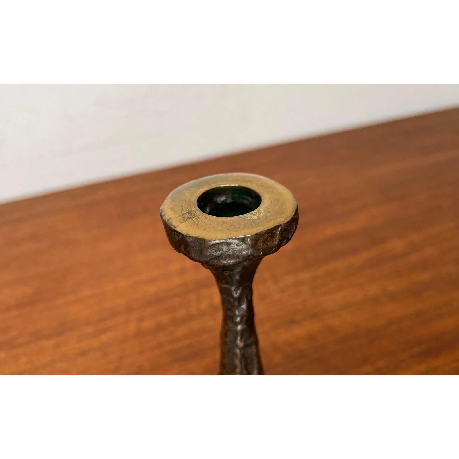 Mid-Century Brutalist Bronze Candleholder from Harjes, Germany, 1960s For Sale 6