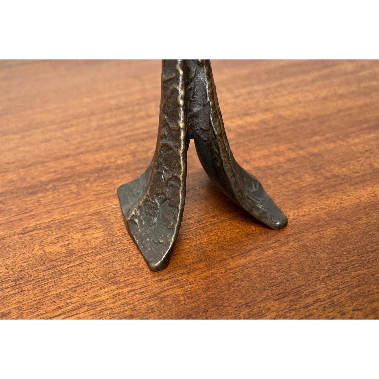 Mid-Century Brutalist Bronze Candleholder from Harjes, Germany, 1960s For Sale 7