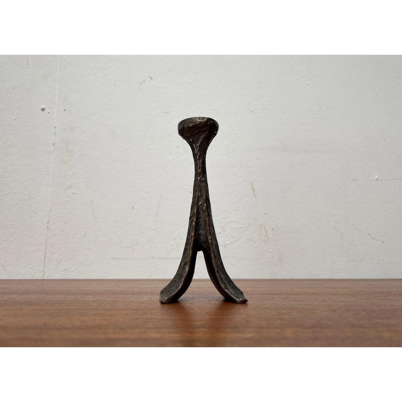 Mid-Century Brutalist Bronze Candleholder from Harjes, Germany, 1960s, in Very Good conditions. Designed 1960 to 1969 official proof of authenticity such as vintage catalogs, designer records.

Additional information:
Materials: Metal
Color: