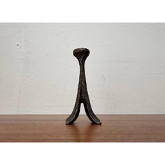 Mid-Century Brutalist Bronze Candleholder from Harjes, Germany, 1960s