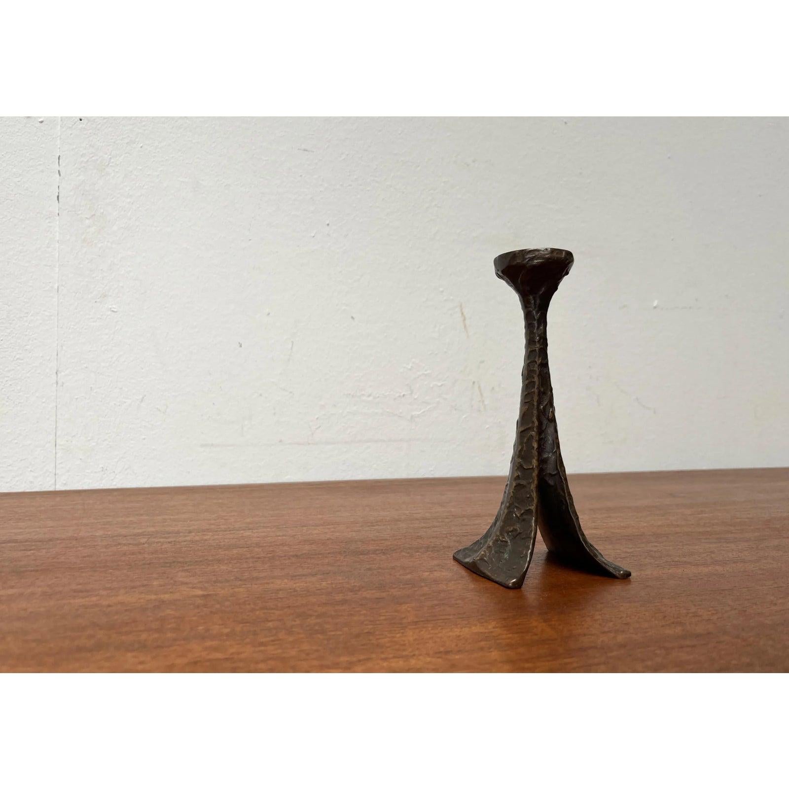 Mid-Century Brutalist Bronze Candleholder from Harjes, Germany, 1960s For Sale 2