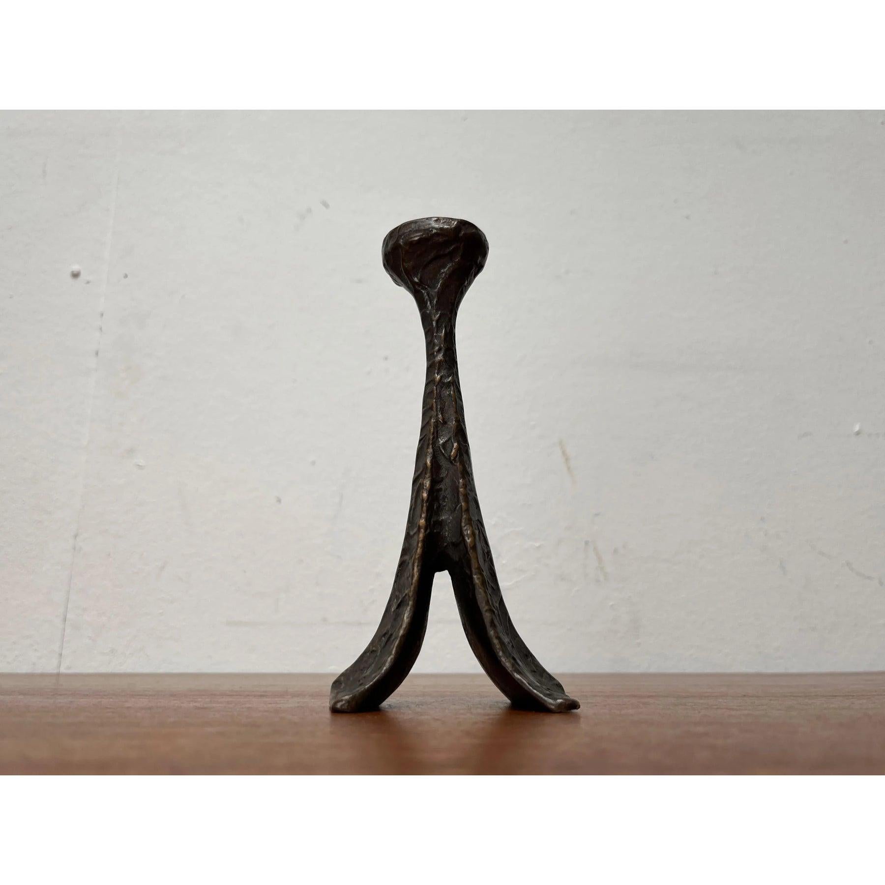Mid-Century Brutalist Bronze Candleholder from Harjes, Germany, 1960s For Sale 3