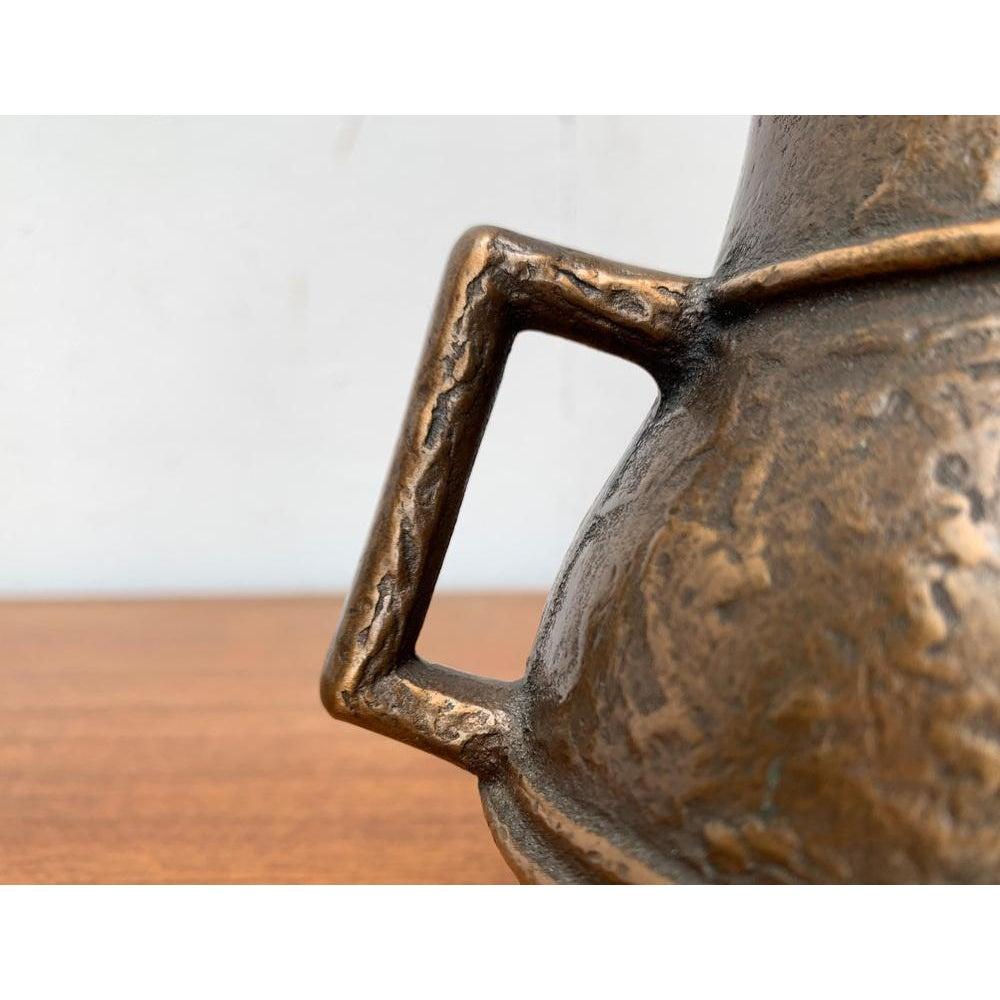 Mid-Century Brutalist Bronze Vase For Sale 6