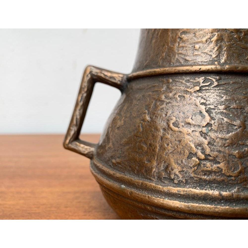 20th Century Mid-Century Brutalist Bronze Vase For Sale