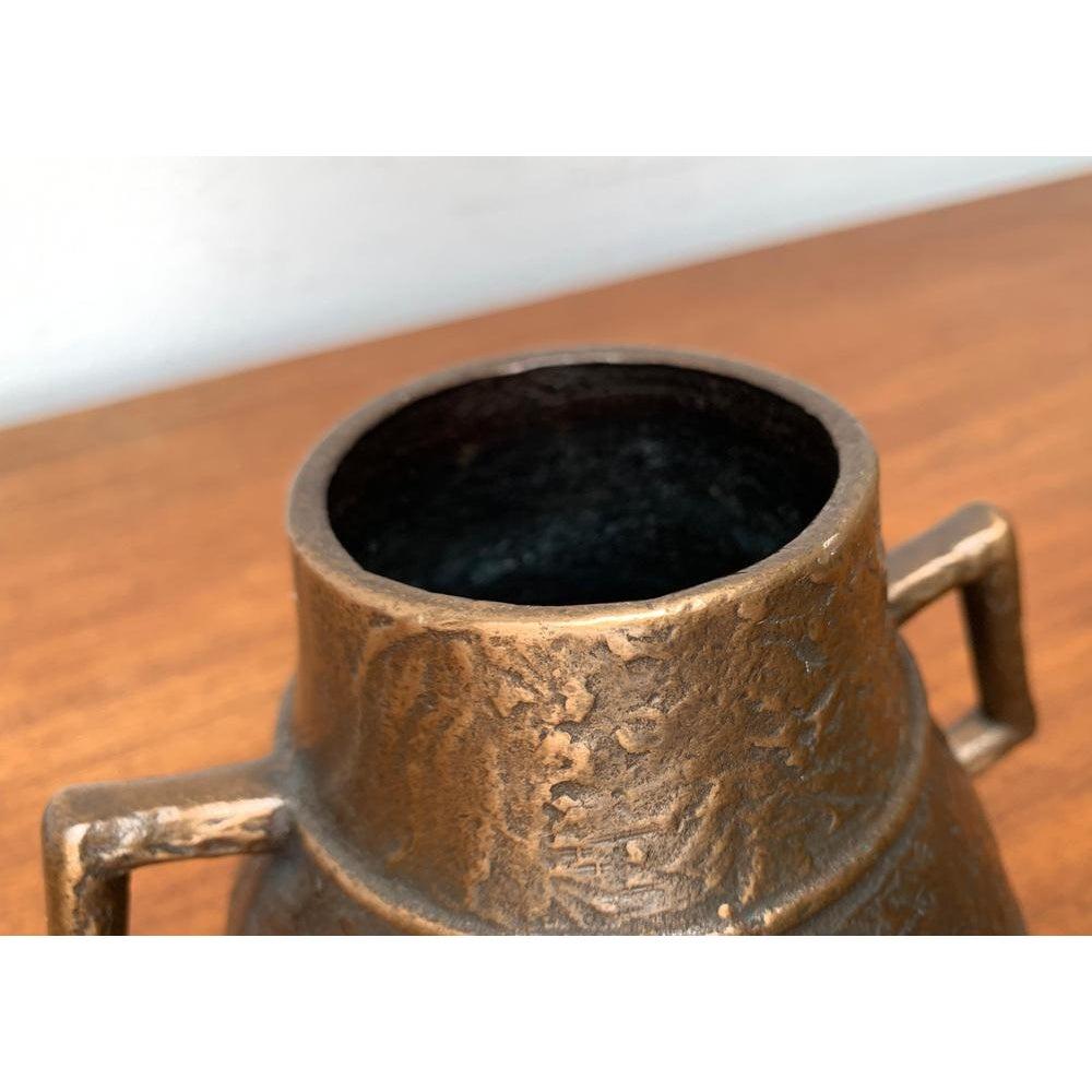 Mid-Century Brutalist Bronze Vase For Sale 4