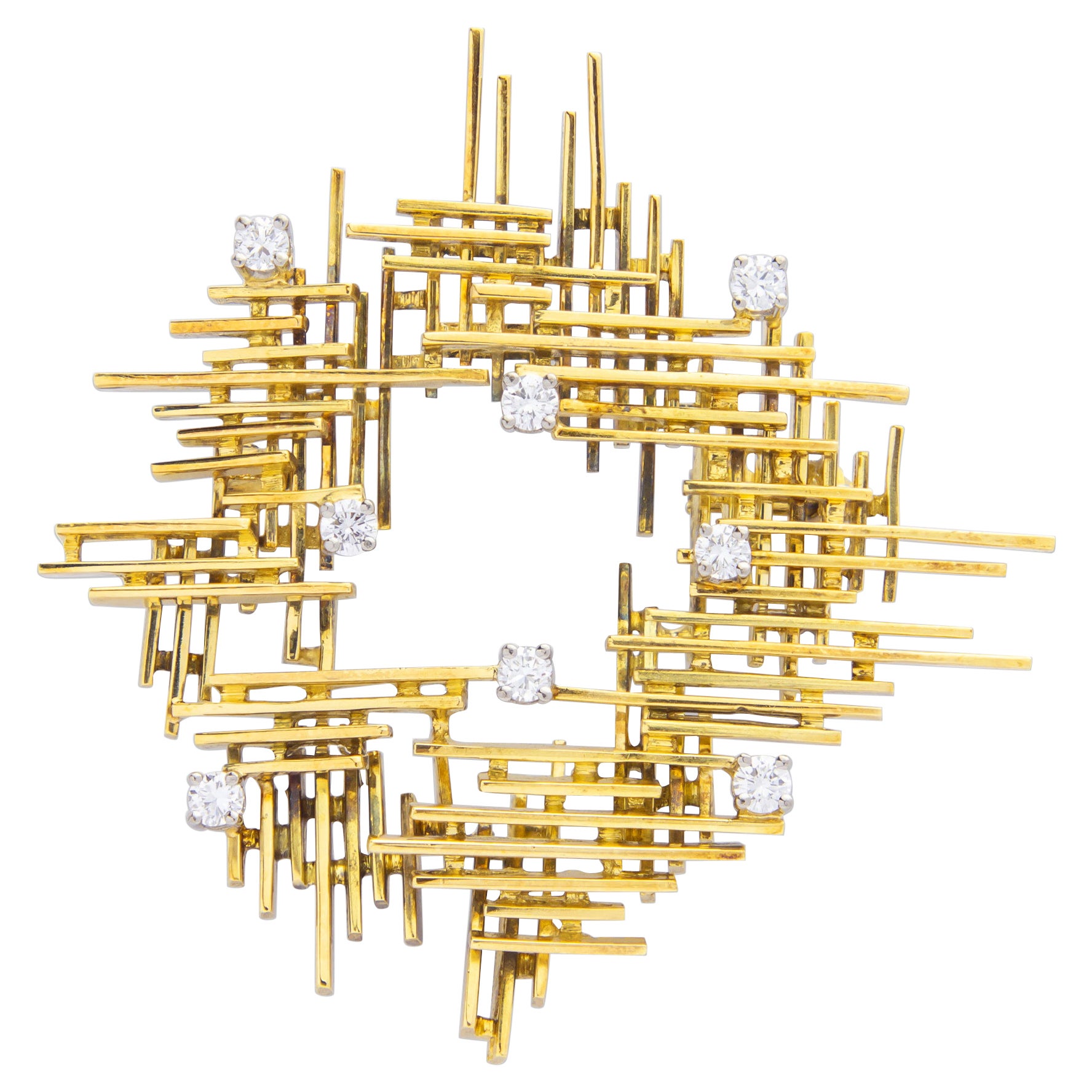 Mid Century 
Brutalist
 Brooch Pin by Birks