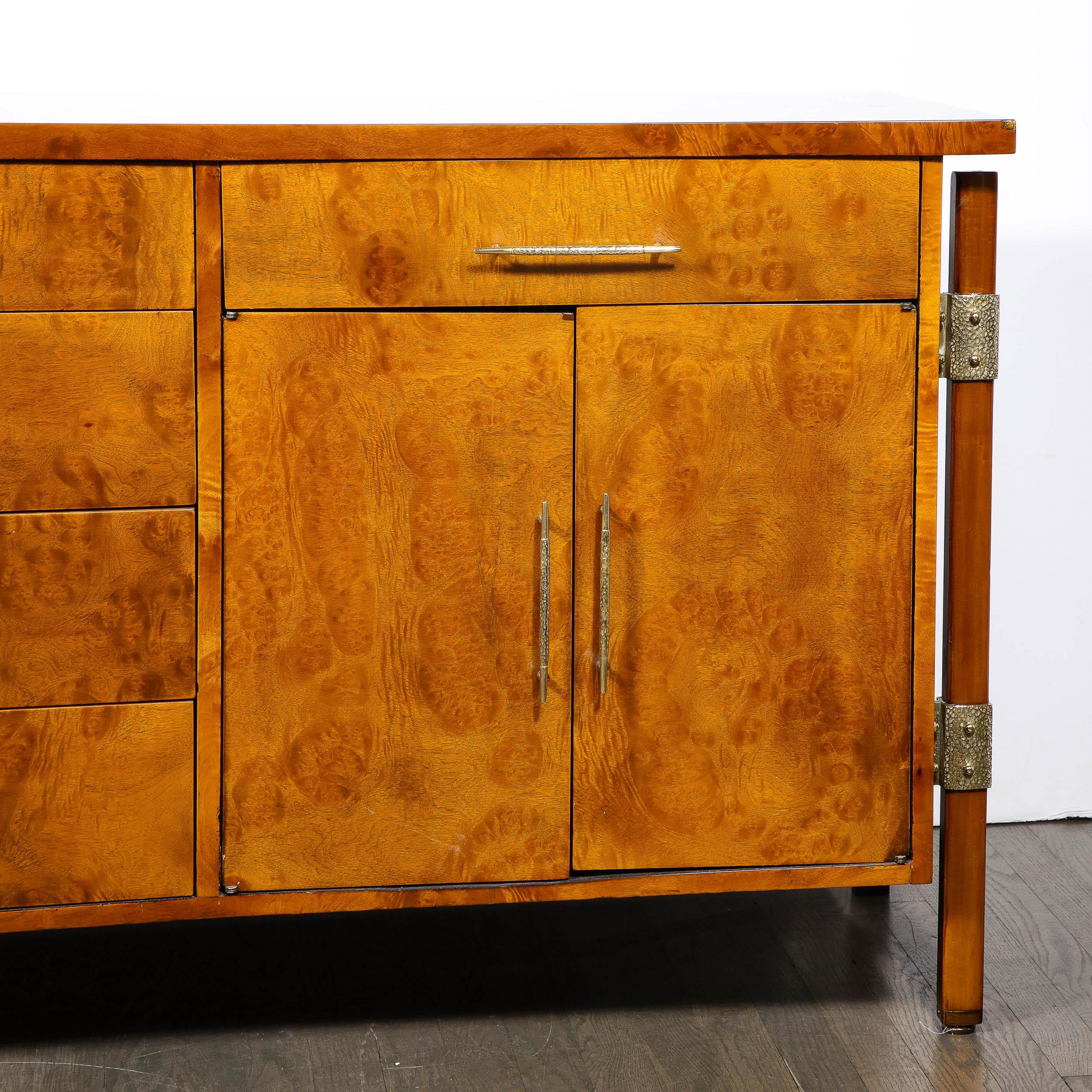 Mid-Century Brutalist Burled Walnut Sideboard by Harold Schwartz for Romweber In Excellent Condition For Sale In New York, NY