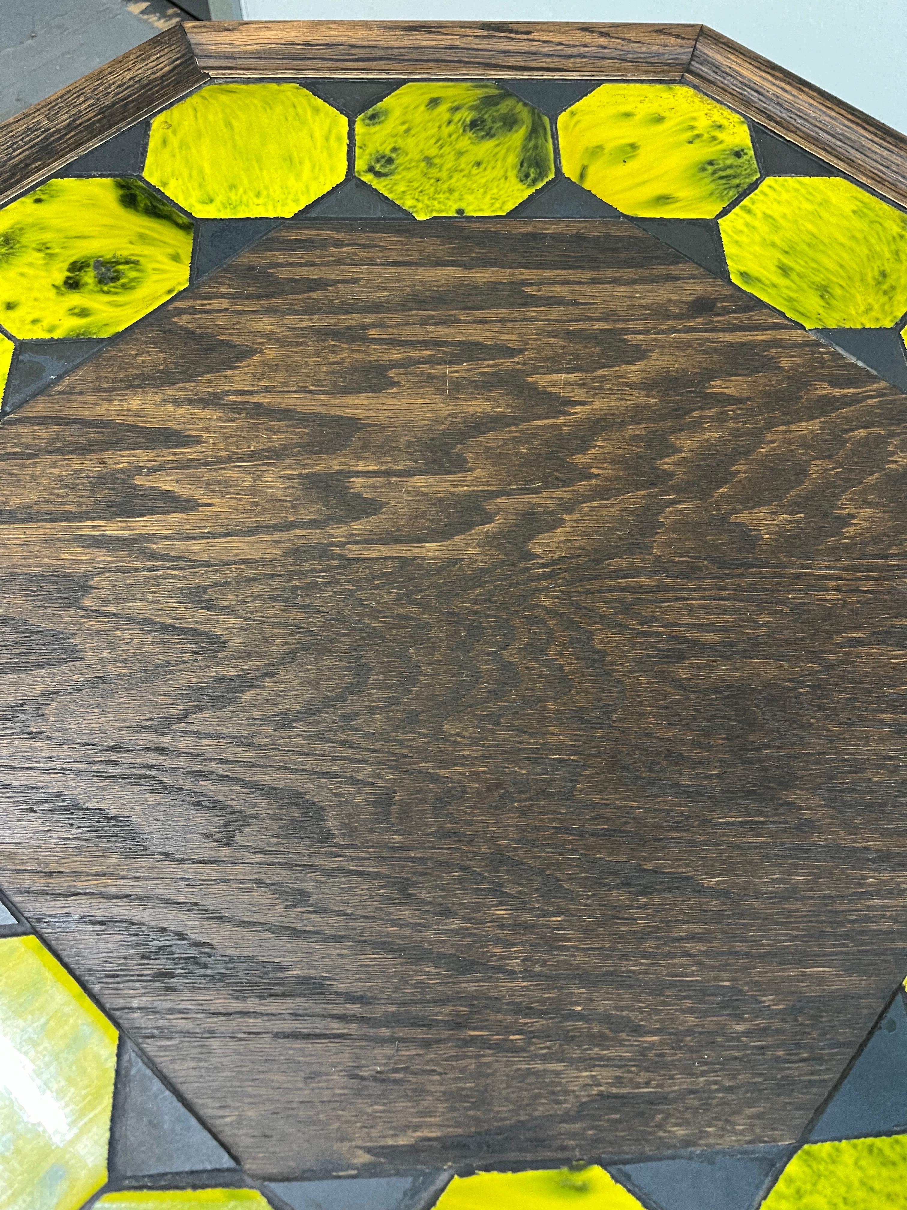 Table octogonale californienne brutaliste du milieu du siècle dernier en vente 1