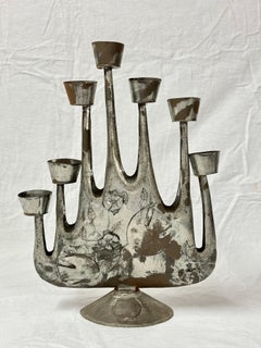 Mid Century Brutalist Candelabra by Gene Byron