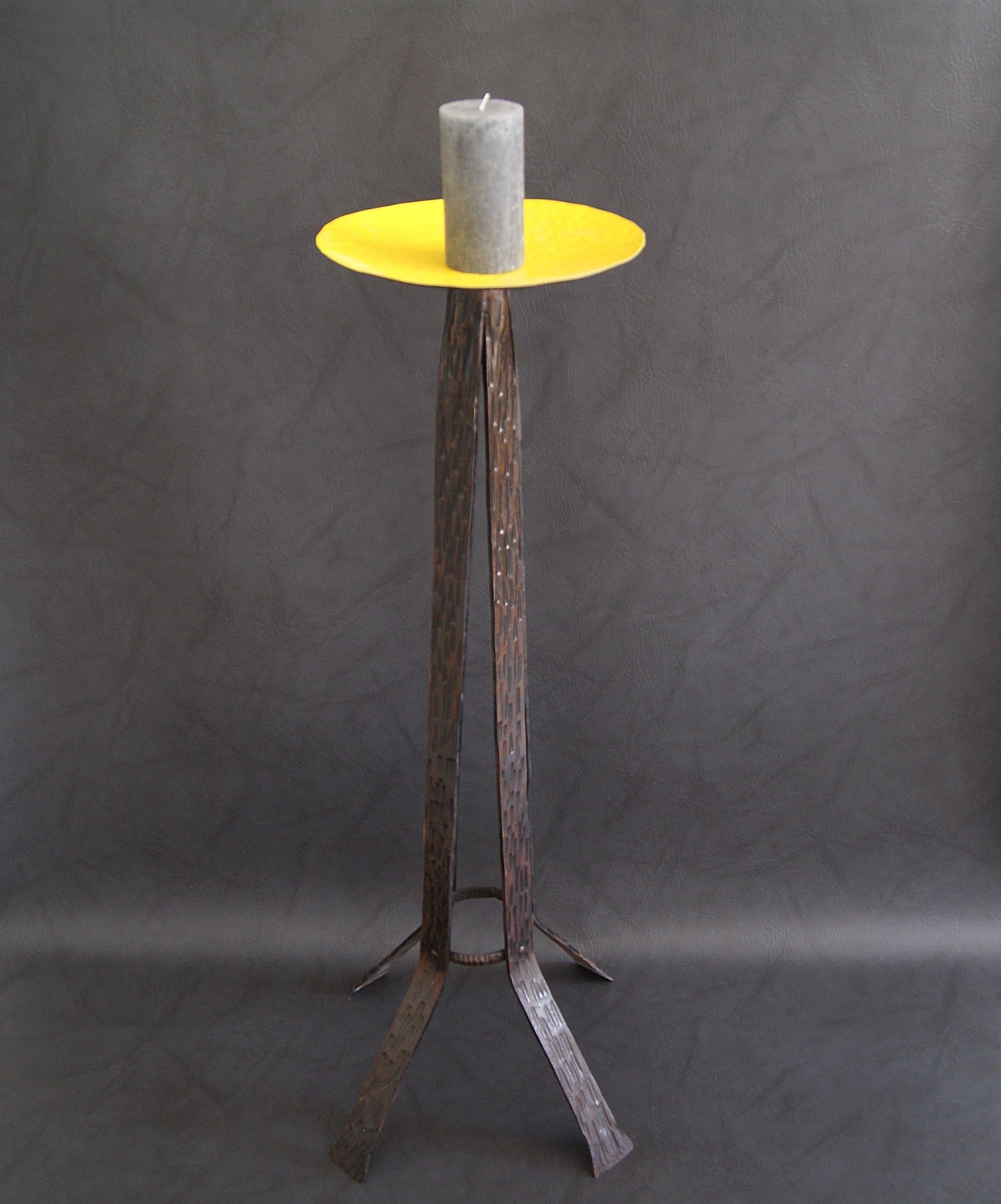 Mid-20th Century Midcentury Brutalist Candleholder Side Table, France, 1960s
