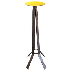 Midcentury Brutalist Candleholder Side Table, France, 1960s