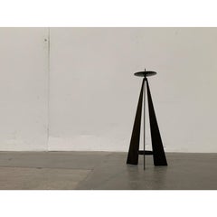 Mid-Century Brutalist Candleholder, Steel, Vintage 1960s Design