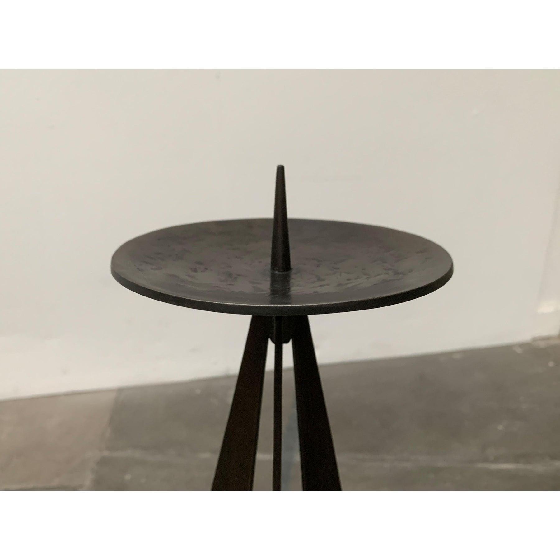 Steel Mid-Century Brutalist Candleholder, 1960s For Sale