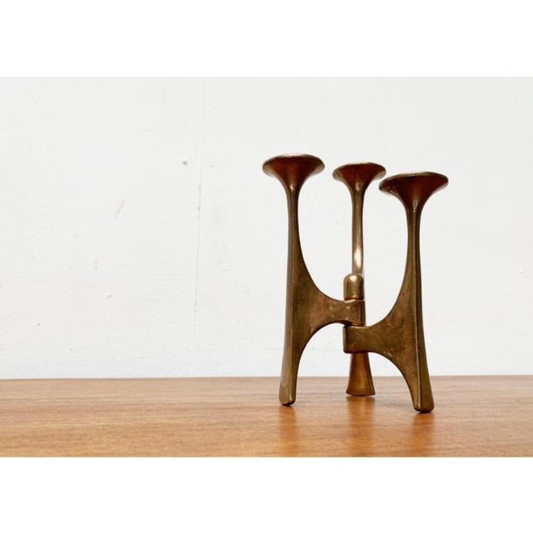 Mid-Century Brutalist Candleholder from Harjes, Germany, 1960s In Excellent Condition For Sale In Hamburg, DE