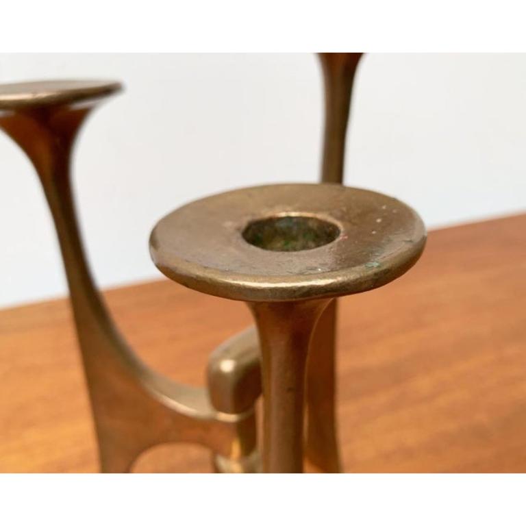 Metal Mid-Century Brutalist Candleholder from Harjes, Germany, 1960s For Sale
