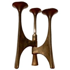 Mid-Century Brutalist Candleholder from Harjes, Germany, 1960s