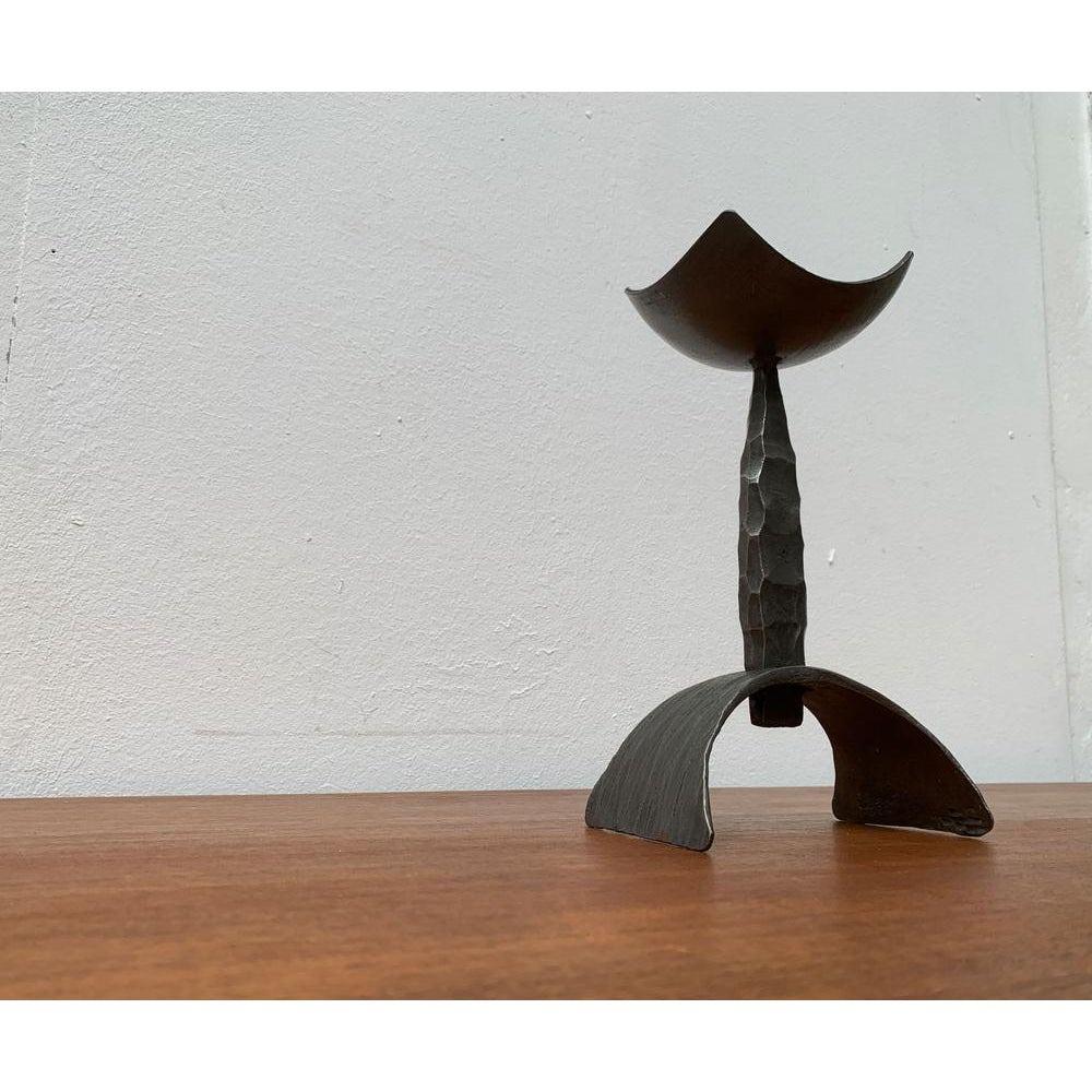 Mid-Century Brutalist Candleholder in Wrought Iron, 1960s For Sale 6