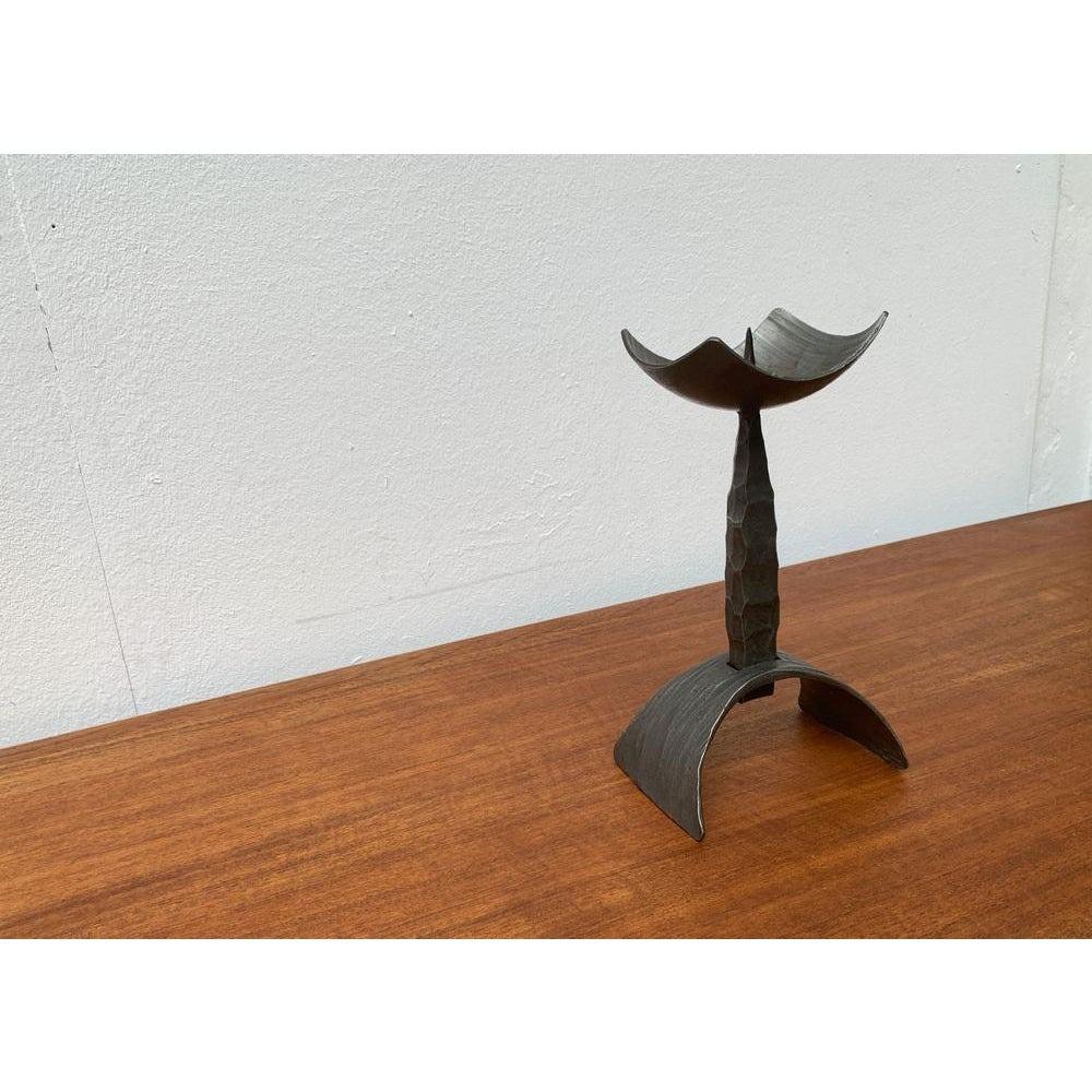Mid-Century Brutalist Candleholder in Wrought Iron, 1960s For Sale 5