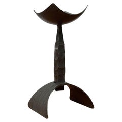 Mid-Century Brutalist Candleholder in Wrought Iron, 1960s